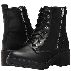Fergalicious Black Combat boots 7.5. Never worn
